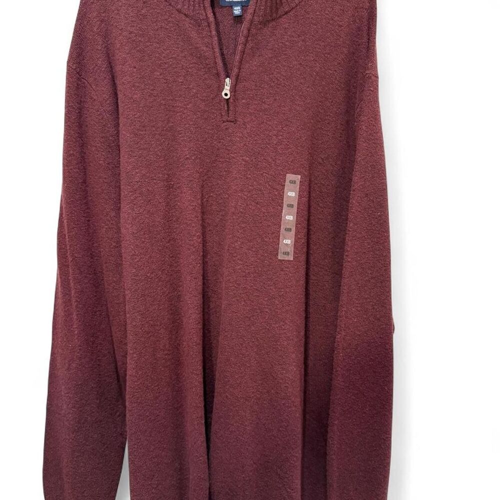 Croft-barrow Men's Red and Burgundy Jumper